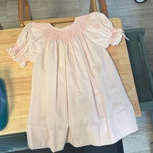 Vintage Pink Smocked Baby Dress 2T